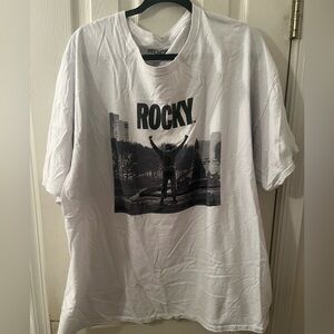 Rocky White and Black Graphic Tee